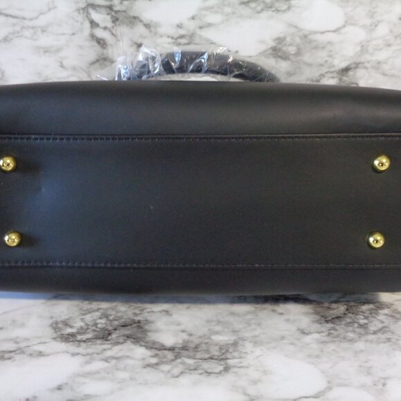 Joy & Iman Leather Satchel Handbag Purse w Velvet Clutch Shoulder Strap - Picture 5 of 9